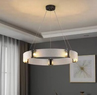 Люстра подвесная, черный, стекло, CHAIM BLACK 40*10, металл, LED