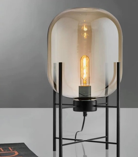 Настольная лампа CHAD 37*86, коньячный, металл, Е21.