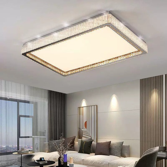 Потолочный светильник, хром, кристалл, IGGY 90*60 металл, LED.