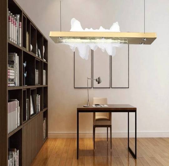 Люстра золотая Virella, металл, 150 см, 150*45 см, светодиодная, led