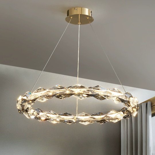 Люстра подвесная, медный, кристалл, AYSE 40*60, металл, LED.