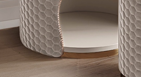 Туалетный столик Light молочный 60×60×73 см с пуфом и зеркалом