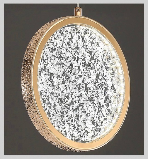 Светильник подвесной золото-серебро Elyvox, металл, 15*18 см, LED