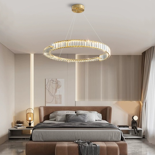 Люстра подвесная, медный, кристалл, AYSIN 80*80, металл, LED.