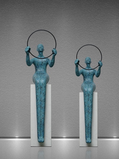 Торшер голубой Nordic Humanoid, 55*200 см, LED, стекловолокно, 20 Вт