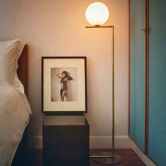 Торшер золото Lumina, 30*30, 155 см, светодиодный, Е27, металл, 15 Вт