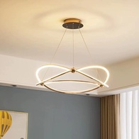 Люстра подвесная, золото, ПММА, WILL 92*120, металл, LED