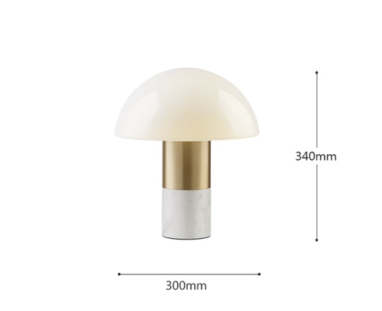 Настольная лампа гриб MUSHROOM FLAIR, 30*35 см, белая