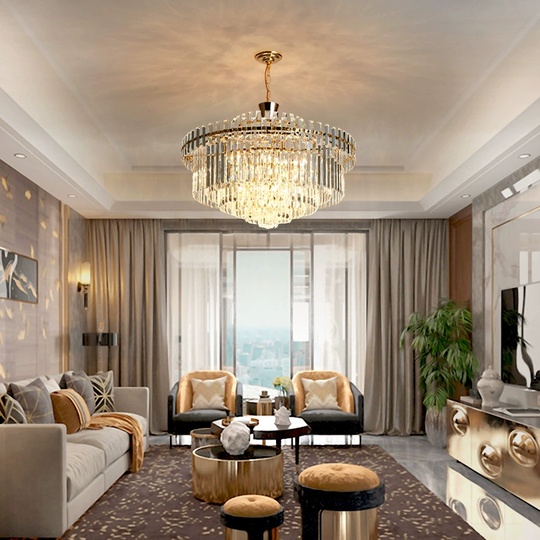 Люстра подвесная бронза Elquar, металл, трос 50 см, 60*43 см, Е14