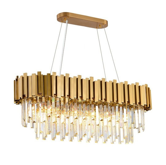 Люстра подвесная, медный, кристалл, BONNIE 120*35, металл, E14.