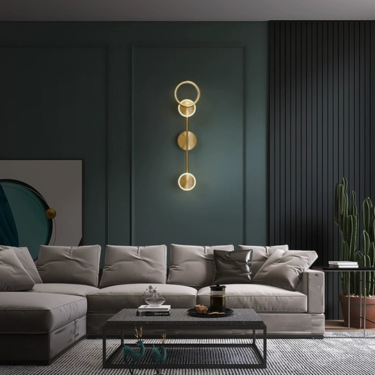 Настенный светильник, Бра, GERALD 15*62, медный, металл, LED.