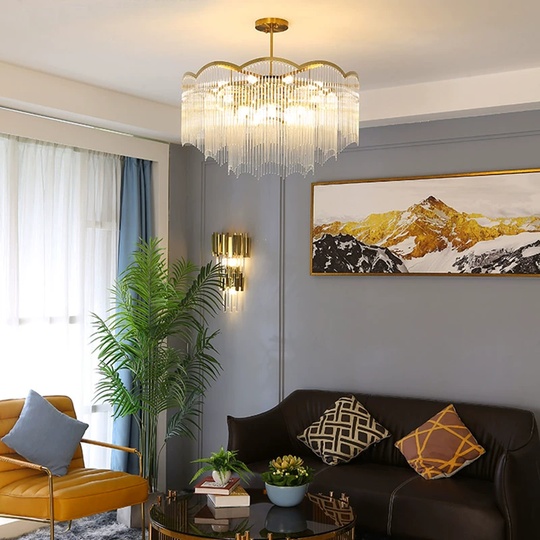 Люстра подвесная, медь, стекло, AUTUTKUN 60*40, металл, Е14.