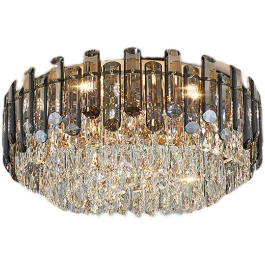 Потолочный светильник, медь, хрусталь, CUPID 40*28 металл, Е14.