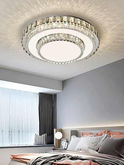 Потолочный светильник, хром, кристалл, MINDY 60*20 металл, LED.