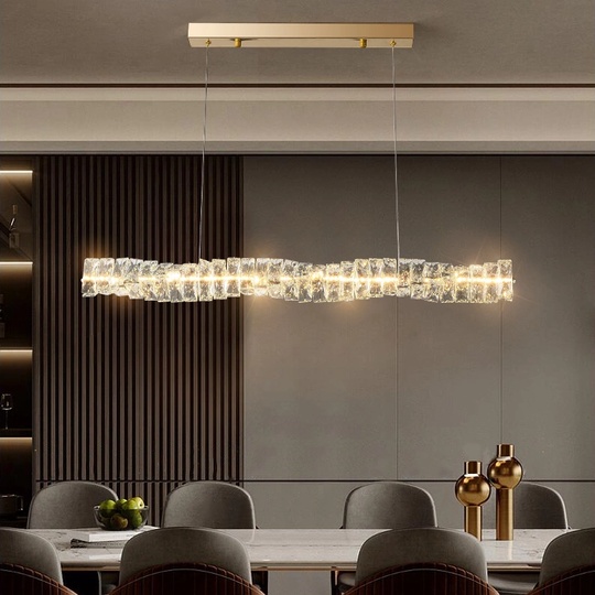 Люстра подвесная, хром, кристалл, ALVIN 80*12, металл, LED.