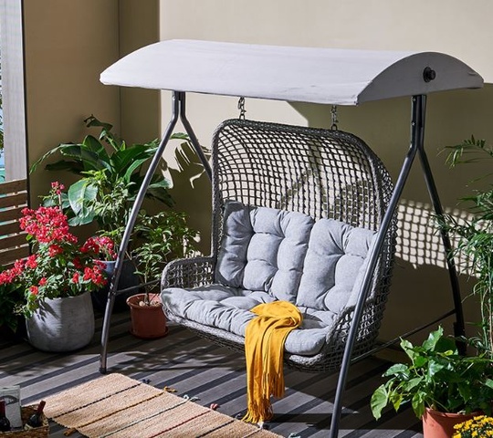 Качели садовые из ротанга Jingou