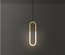 Подвесной светильник золотой, 60*14 см. Rudi Loop - 11 Вт