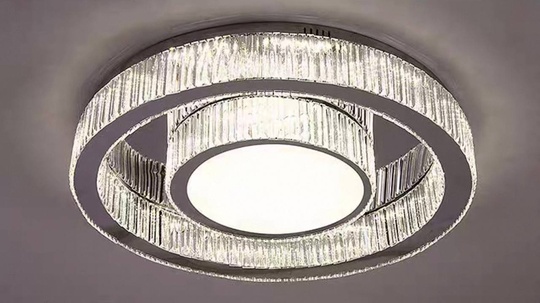 Потолочный светильник, золото, кристалл, JOSIE 80*14 металл, LED.