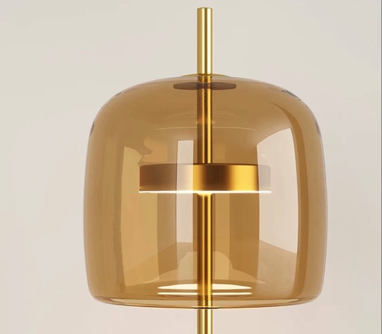 Настольная лампа NOTE 24*56, капучино, металл, стекло.