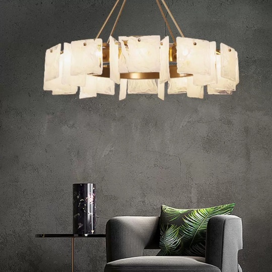 Светильник подвесной медный Avelto, металл, стекло, трос 30 см, 60*20 см, G9, 220 Вт