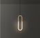 Подвесной светильник золотой, 60*14 см. Rudi Loop - 11 Вт
