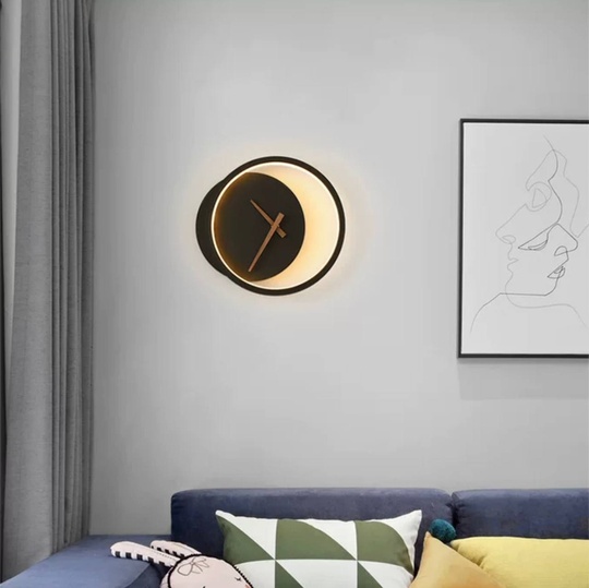 Настенный светильник, Бра, FRED 27*25, песочно-черный, металл, LED.