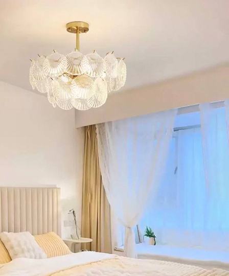 Люстра подвесная, медный, стекло, LUMINOUS 40*25, металл, E14.