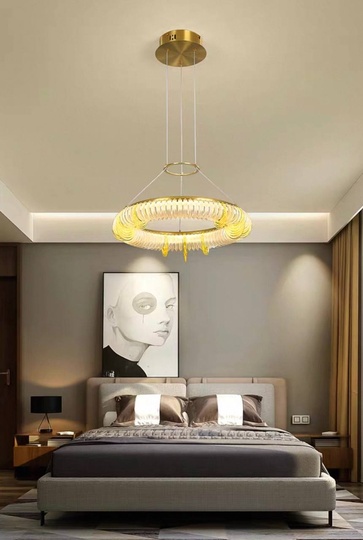 Люстра медная Elyvrin, металл, 65*12 см, светодиодная, LED