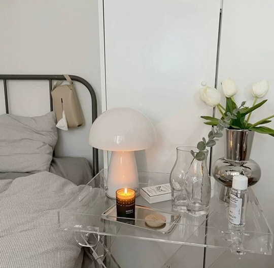 Настольная лампа BERSA 22*28, белый, стекло