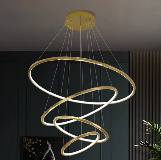 Люстра подвесная, медь, ПММА, OTTO 60*80*100*120 металл, LED.