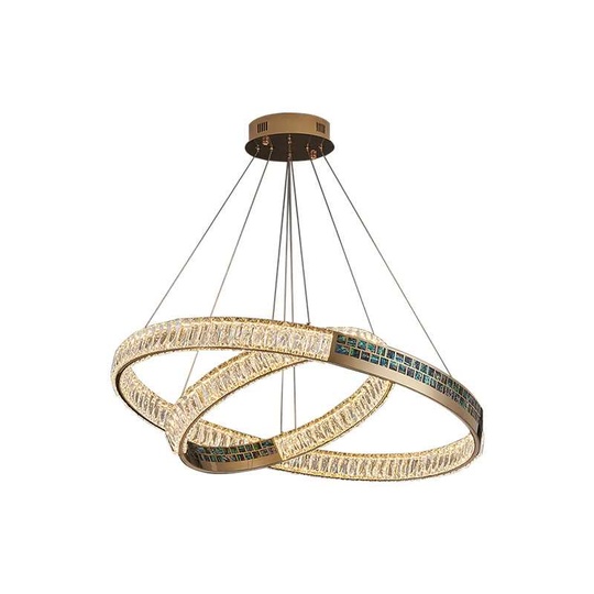 Люстра подвесная ASENA 60*100 бронза, кристалл, металл, LED.