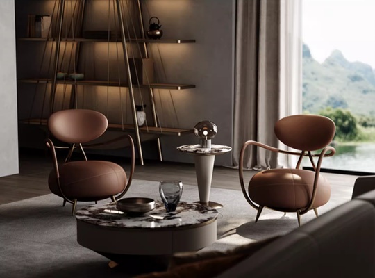 Кресло коричневое Malibu, 66*67*75 см