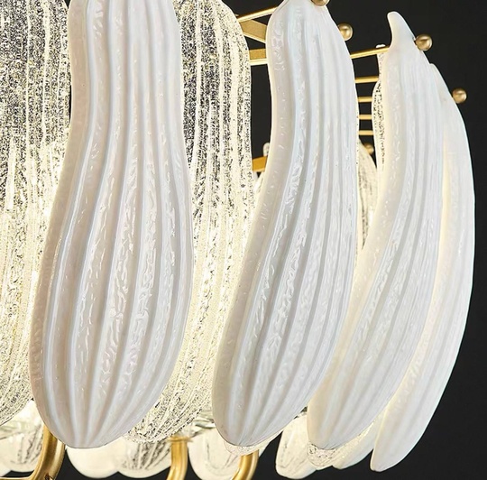 Люстра подвесная, золото, стекло, хрусталь, FELIX 80*42 металл, E14.