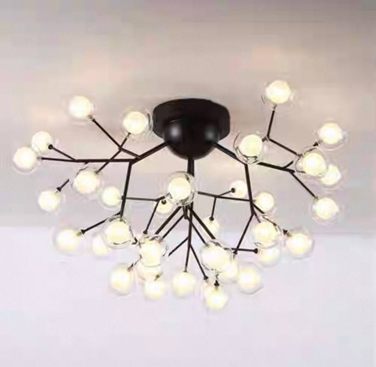 Люстра черная Elivor, металл, стекло, 88*57 см, G4