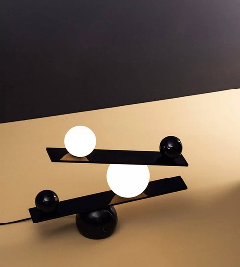 Настольная лампа TOLE 45*55, черный, мрамор.