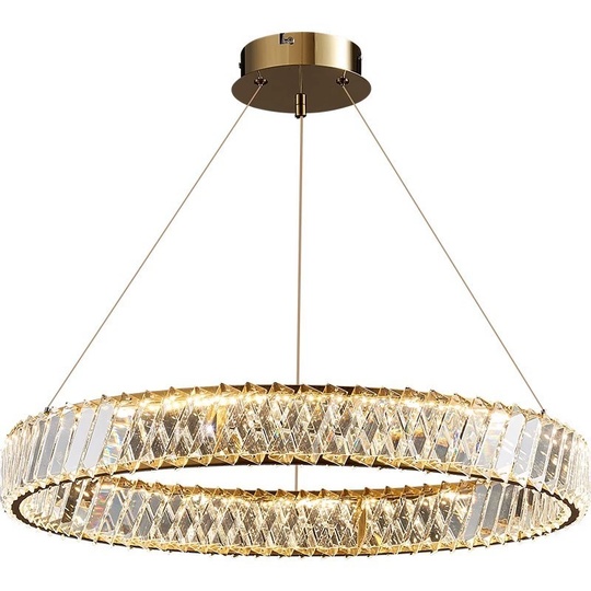 Люстра подвесная, медь, хрусталь, MASON 70*8 металл, LED