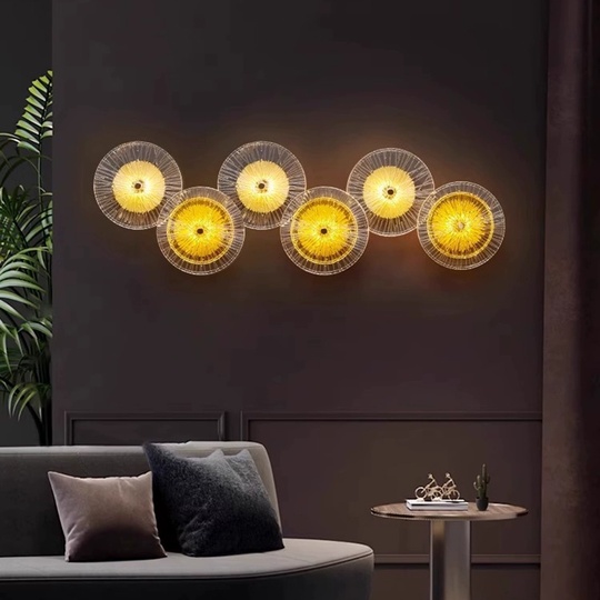 Настенный светильник NORM, Бра, 30*92, янтарный, стекло, металл, LED.