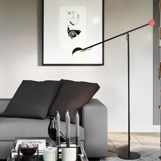 Торшер черный, красный Alexa 132*135, LED, металл