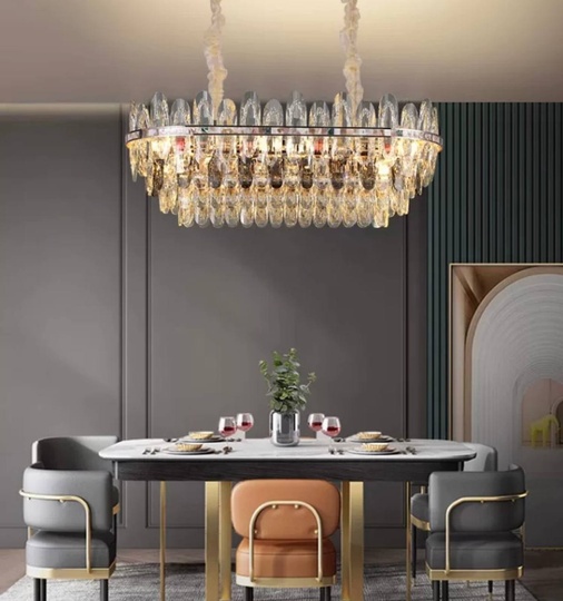 Подвесной светильник NAZAR 80*29, золотой, стекло, металл,  Е14.