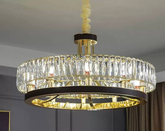 Люстра подвесная BILGEHAN 60*35 золото, кристалл, металл, LED.