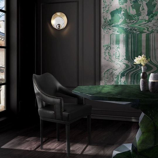 Настенный светильник CALE, Бра, 30*70, золотой, мрамор, металл, G9.