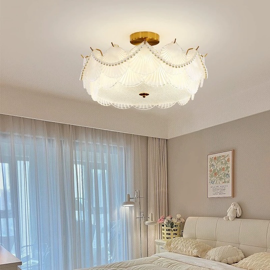 Люстра подвесная, медный, стекло, AGNESS 40*21, металл, E14.