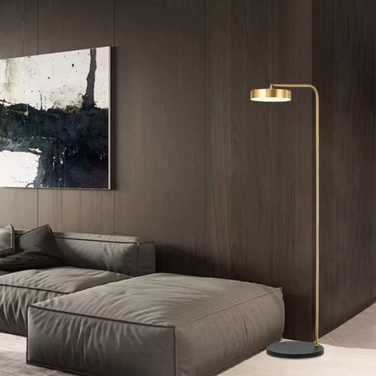 Торшер, бронза, черный Vesper 30*155, LED, металл