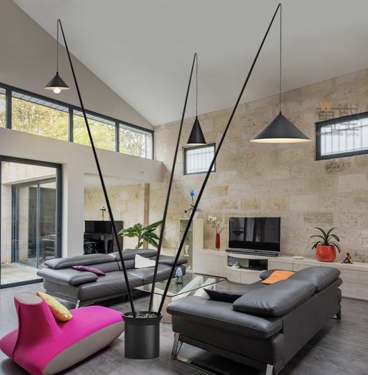 Напольный светильник черный North Vibia 2, E27, 15 Вт