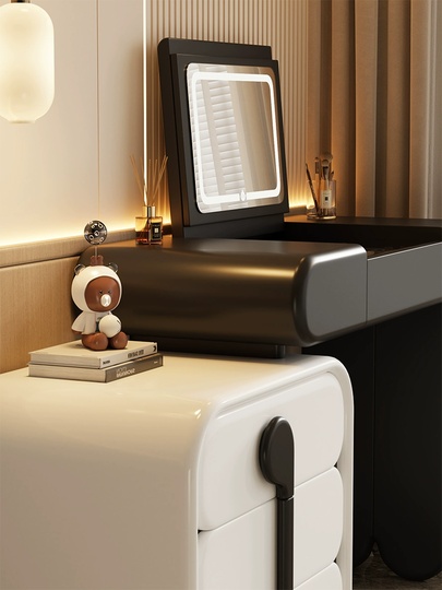 Туалетный столик с зеркалом, темно коричневый Elantrix, 100*75*40 см, дерево