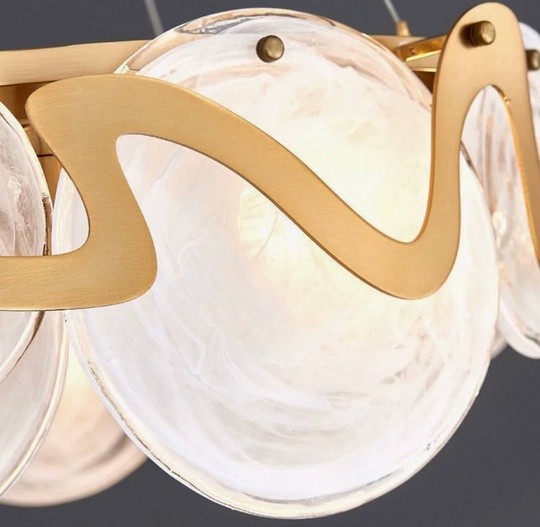 Люстра подвесная, медный, стекло, FREEDOM 80*25, металл, E14.