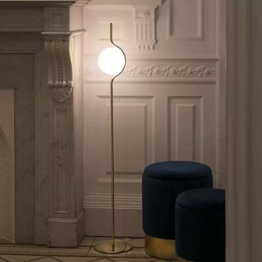 Торшер золото Lument, 20*20*118 см, LED, Е14, металл, 10 Вт