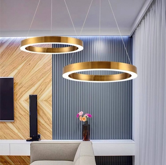 Люстра подвесная, медь, ПММА, CHARLEY 120*5 металл, LED.