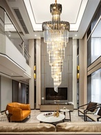 Люстра подвесная, золото, кристалл, KAYDAN 65*210 металл, E14.