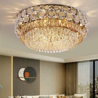 Потолочный светильник, медь, хрусталь, EMMA 100*28 металл, Е14.